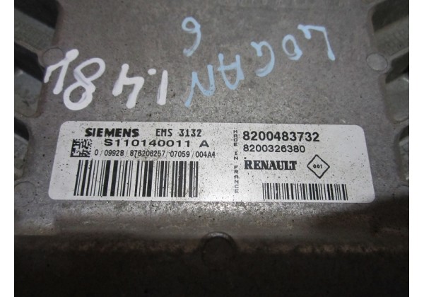 Комплект запалювання, ЕБУ, комп'ютер Renault Logan, 1.4 8V, 8200483732, 8200326380, S110140011, 8200564718, S118522008 A, 8200296328 A, S118522007 D
